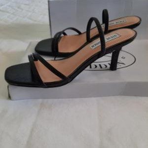 Steve Madden Black Kitten Heel Sandals NWB